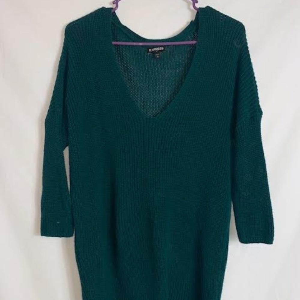 Express green sweater